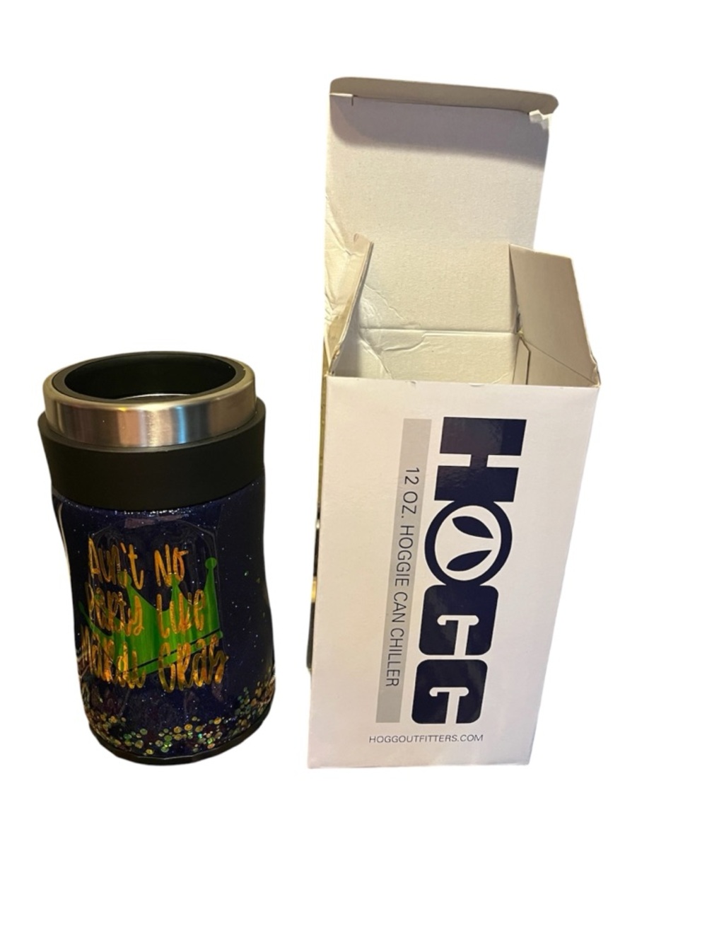 NIB HOGG Mardi Gras 12oz Custom Insulated Tumbler - Picture 2 of 11